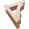 Ekena Millwork 6-in W x 18-in D x 22-in H Balboa Slat Rough Cedar Woodgrain TimberThane Outlooker, Primed Tan OUTUR060X18X22BOA24RCPR - alternate 4